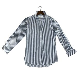 Claridge + King The League Shirt in Navy Blue Stripe Size M Excellent Condition